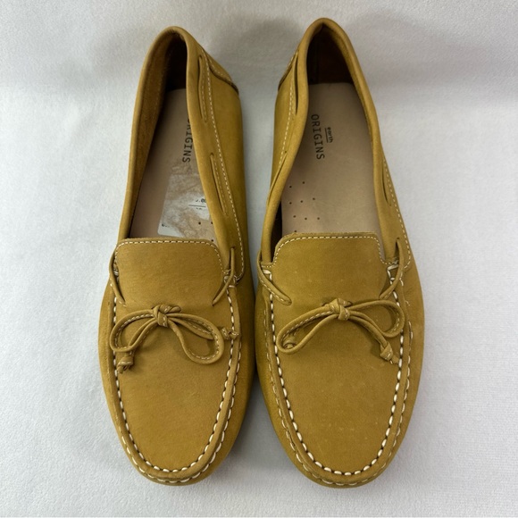 Earth Origins Moccasins Yellow Leather Driving Style Monarch Shoe - Picture 2 of 5